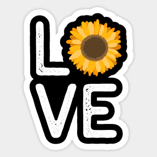 Love Sunflowers Sticker